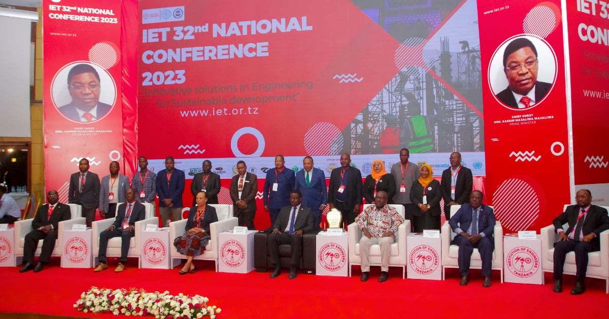 Mr. Alexandre Nzirorera speaking at the National IET Conference, representing Prota Software in Tanzania.
